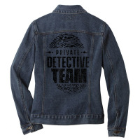 Private Detective Team Spy Investigator Observation T Shirt Ladies Denim Jacket | Artistshot