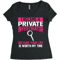 Private Investigator Apparel  Top Investigators Design T Shirt Women's Triblend Scoop T-shirt | Artistshot