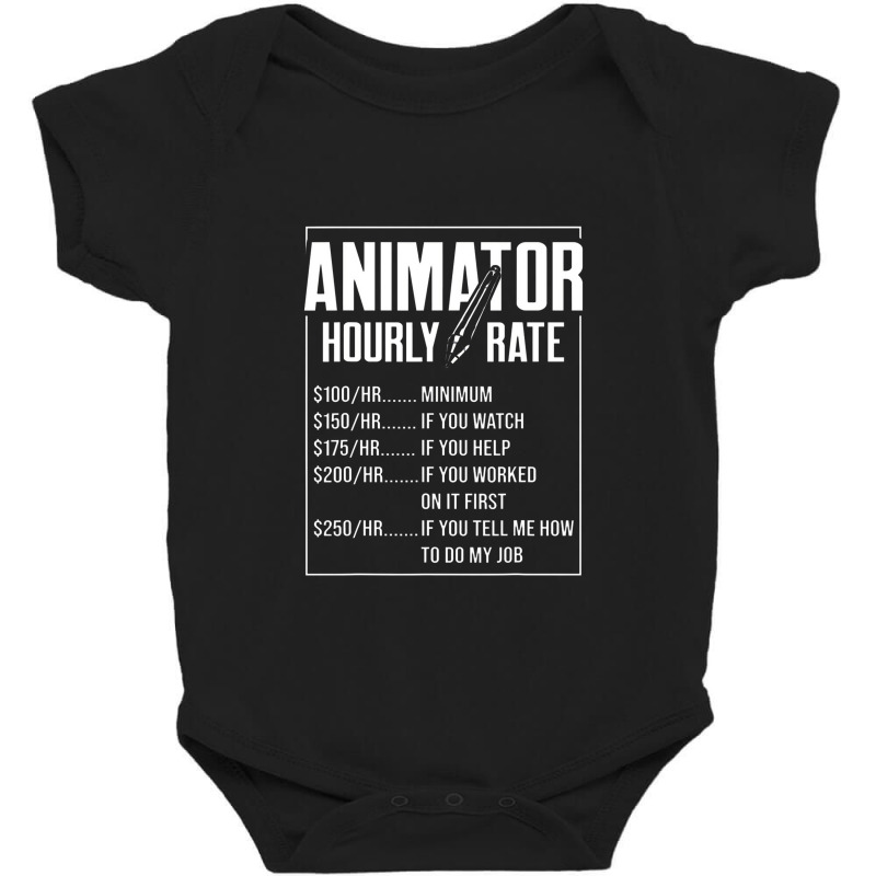 Animator Rate Animating Graphic Artist Animation Baby Bodysuit by labilsekali | Artistshot