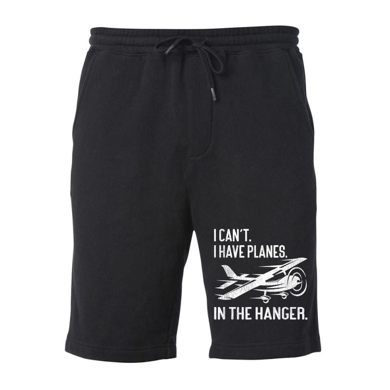 Private Pilot  I Can't I Have Planes In The Hanger Aviation T Shirt Fleece Short by AshleyPenez | Artistshot