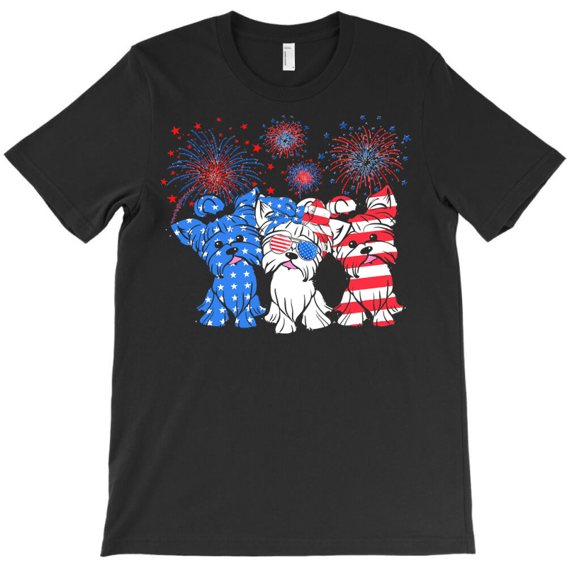 Yorkie Yorkshire Dog American Flag T  Shirt Funny Yorkie Yorkshire Dog T-shirt | Artistshot