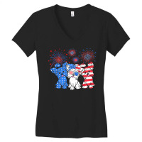 Yorkie Yorkshire Dog American Flag T  Shirt Funny Yorkie Yorkshire Dog Women's V-neck T-shirt | Artistshot