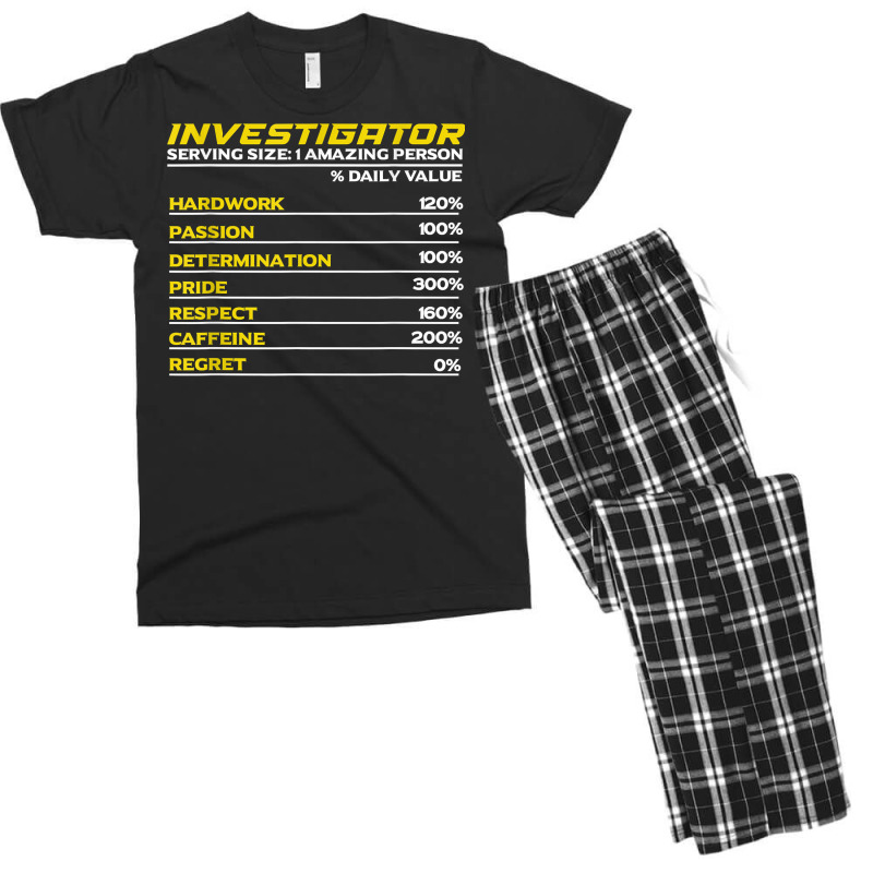 Private Investigator Detective Police Crime T Shirt Men's T-shirt Pajama Set by MoczoTenleigh | Artistshot