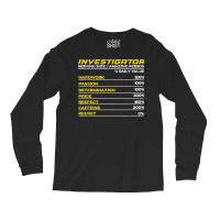 Private Investigator Detective Police Crime T Shirt Long Sleeve Shirts | Artistshot