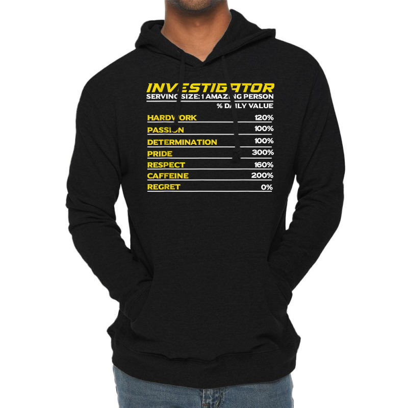 Private Investigator Detective Police Crime T Shirt Lightweight Hoodie by MoczoTenleigh | Artistshot