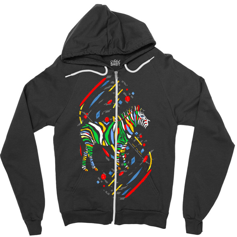 Zebra Design T  Shirtzebra T  Shirt (5) Zipper Hoodie | Artistshot