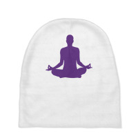 Yoga Meditation Scene Baby Beanies | Artistshot