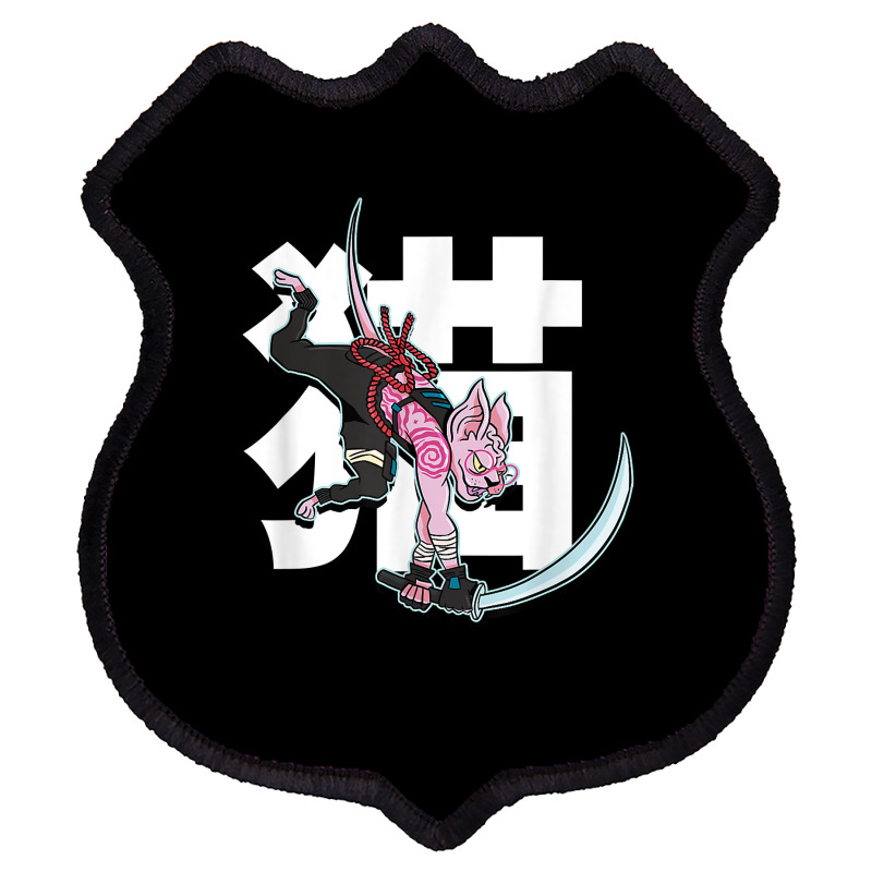 Samurai Ninja Sphynx Cat Kawaii Tattoo Graphic T Shirt Shield Patch | Artistshot