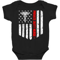 Private Duty Nurse American Flag Rn Registered Nurse Gift T Shirt Baby Bodysuit | Artistshot