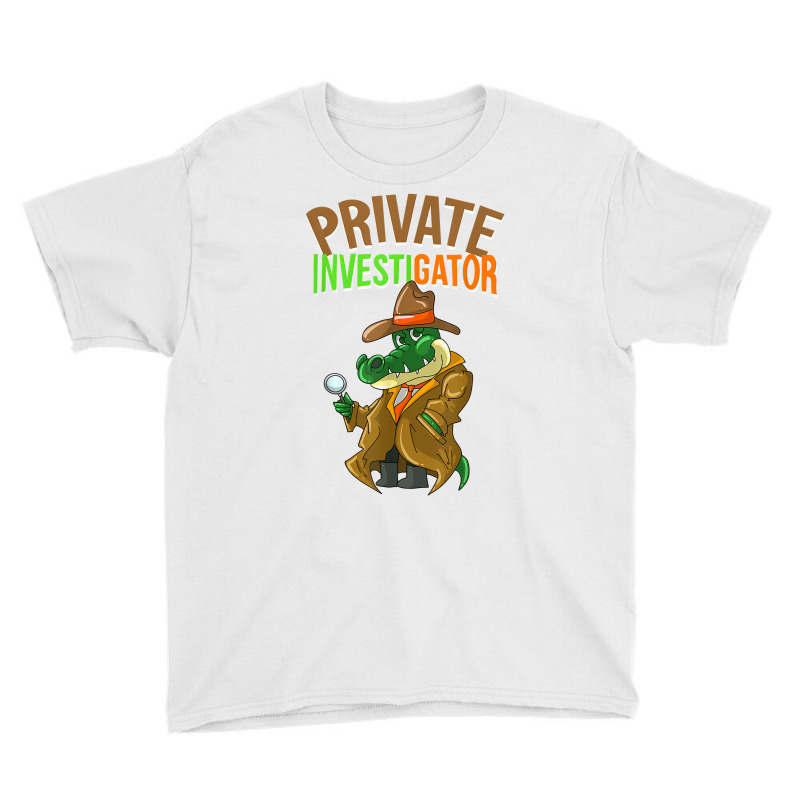 Private Investigator  Cute Alligator Researchers Funny Gift T Shirt Youth Tee by SchonbergerKamile | Artistshot