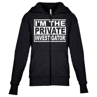 Private Investigator Square Graphic T Shirt Youth Zipper Hoodie | Artistshot