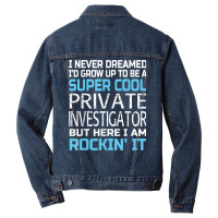 Private Investigator T Shirt Funny Gift Men Denim Jacket | Artistshot