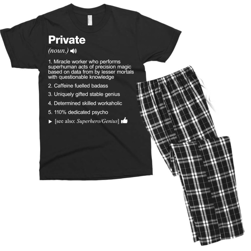 Private Job Definition Meaning Funny T Shirt Men's T-shirt Pajama Set by SchonbergerKamile | Artistshot