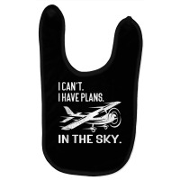 Private Pilot  I Can't I Have Plans In The Sky   Distressed T Shirt Baby Bibs | Artistshot