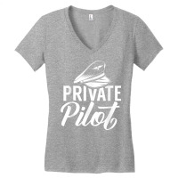 Private Pilot Aviation Airplane Aviator T Shirt Women's V-neck T-shirt | Artistshot