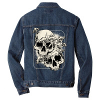 Skull Morel Mushrooms Mycologist Goth Mushroom Art Pullover Hoodie Men Denim Jacket | Artistshot