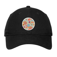 Watercolor Kaleidoscope Floral Desaturated 42774082 Adjustable Cap | Artistshot