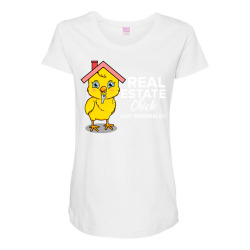 real estate chick for real estate agent Maternity Scoop Neck T-shirt | Artistshot