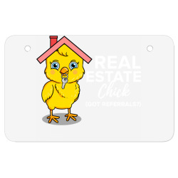 real estate chick for real estate agent ATV License Plate | Artistshot