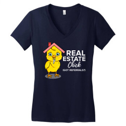 real estate chick for real estate agent Women's V-Neck T-Shirt | Artistshot