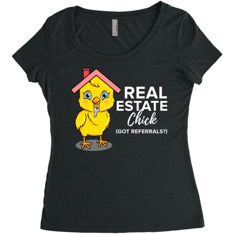 Real Estate Chick For Real Estate Agent Women's Triblend Scoop T-shirt | Artistshot