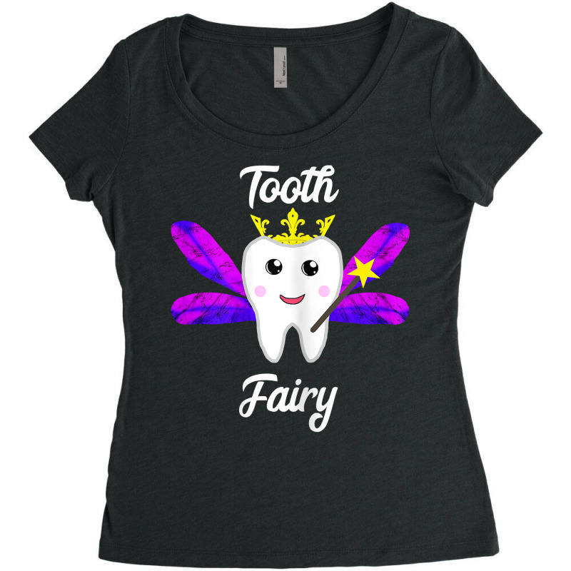 Tooth Fairy Cute Dental Assistant Oral Dentist Costume T Shirt Women's Triblend Scoop T-shirt by AshleyPenez | Artistshot