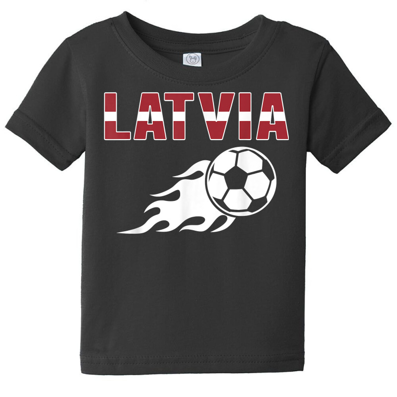 Proud Latvia Soccer Fans Jersey Latvian Flag Football Lovers T Shirt Baby Tee by ranmarbunathoo90 | Artistshot