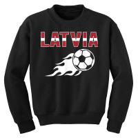 Proud Latvia Soccer Fans Jersey Latvian Flag Football Lovers T Shirt Youth Sweatshirt | Artistshot