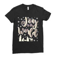 Vintage Joy To The World Jesus Nativity Retro Christmas Ladies Fitted T-shirt | Artistshot