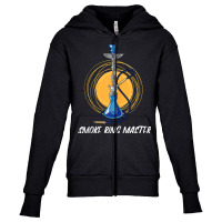 Smoke Ring Master Long Pipe Tube Hookah Tank Top Youth Zipper Hoodie | Artistshot