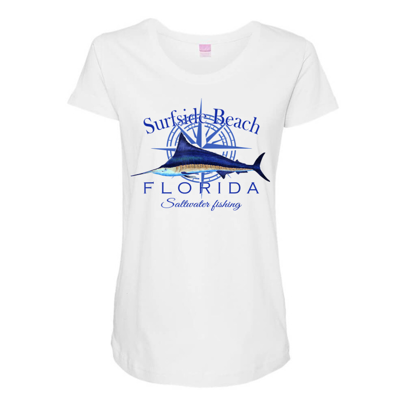 Surfside Beach Florida Sailfish Billfish Saltwater Fishing T Shirt Maternity Scoop Neck T-shirt by ranmarbunathoo90 | Artistshot