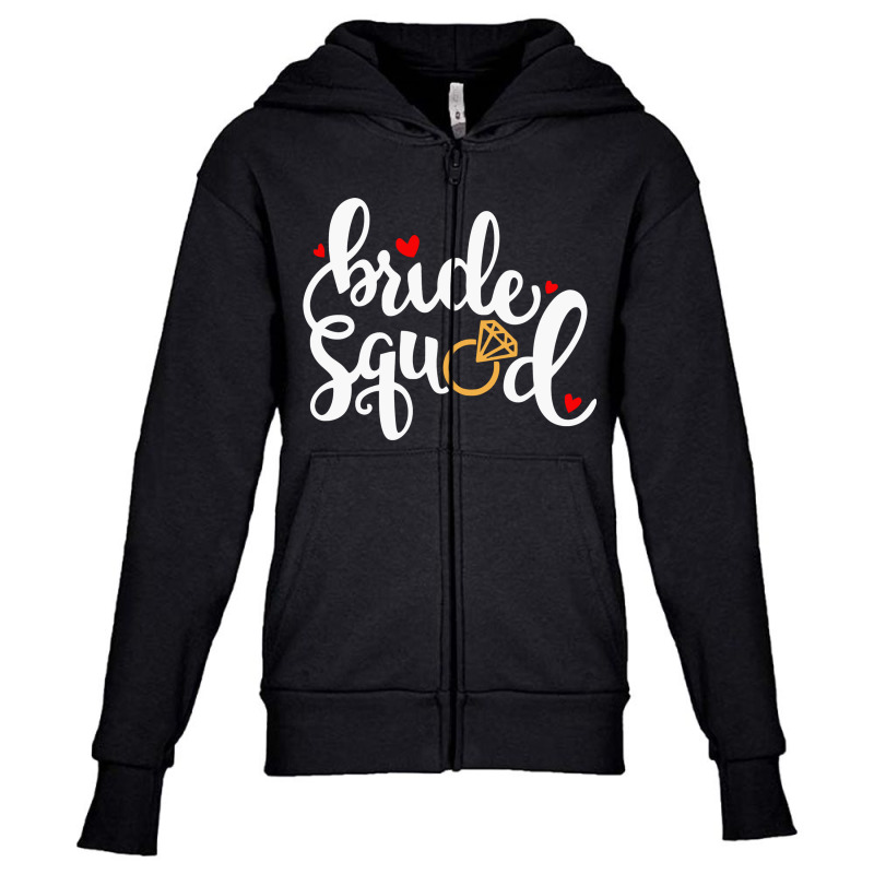 Bride Squad Youth Zipper Hoodie by marceliana | Artistshot