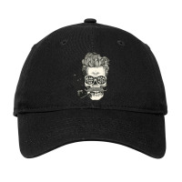 Black Is Not Sad, Black Is Poetic Cool Pipe Smoking Skull Long Sleeve Adjustable Cap | Artistshot