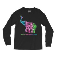 Elephant With Flower Metastatic Breast Cancer Awareness T Shirt Long Sleeve Shirts | Artistshot