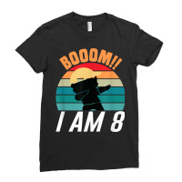 Boom I Am 8 Dabbing Boys 8th Birthday Eight Years T Shirt Ladies Fitted T-shirt | Artistshot