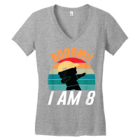 Boom I Am 8 Dabbing Boys 8th Birthday Eight Years T Shirt Women's V-neck T-shirt | Artistshot