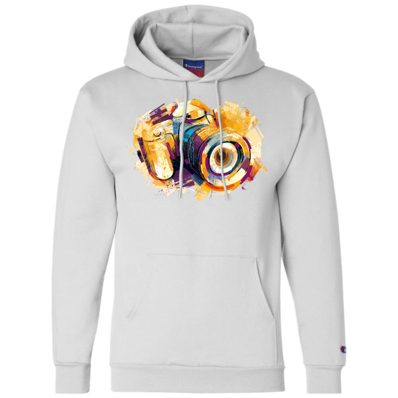 Custom Colourful Om Camera Champion Hoodie By en Artistshot