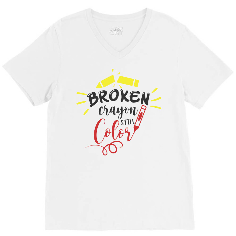 Broken Crayon Still Color V-neck Tee | Artistshot