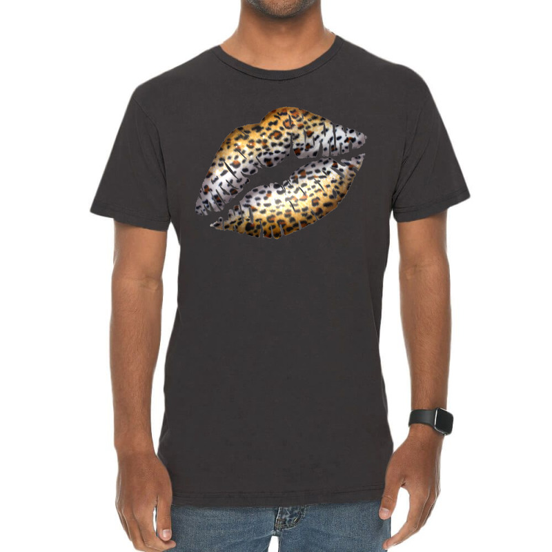 Cheetah Lips Vintage T-shirt | Artistshot