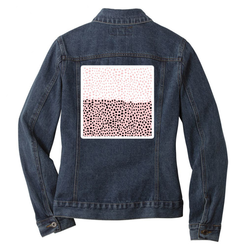 Modern Artistic Abstract Cactus And Triangles 19808796 Ladies Denim Jacket by Upeh | Artistshot