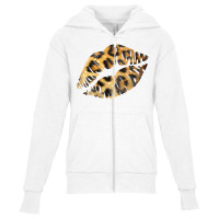 Leopard Lips Youth Zipper Hoodie | Artistshot