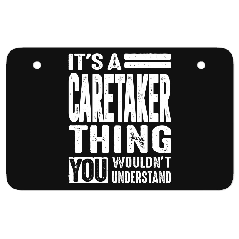 Caretaker Gift Funny Job Title Profession Birthday Idea Atv License Plate | Artistshot