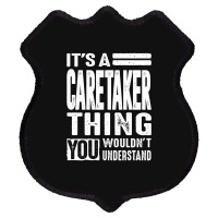 Caretaker Gift Funny Job Title Profession Birthday Idea Shield Patch | Artistshot