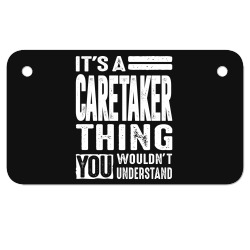 Caretaker Gift Funny Job Title Profession Birthday Idea Motorcycle License Plate | Artistshot