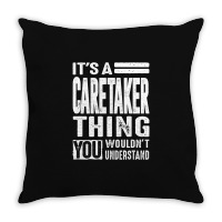 Caretaker Gift Funny Job Title Profession Birthday Idea Throw Pillow | Artistshot