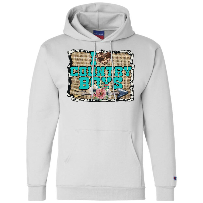 Custom I Love Country Boys Champion Hoodie By Badaudesign Artistshot