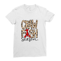 Craw Fish Season Leopard Print Love Crawfish Ladies Fitted T-shirt | Artistshot