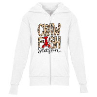 Craw Fish Season Leopard Print Love Crawfish Youth Zipper Hoodie | Artistshot