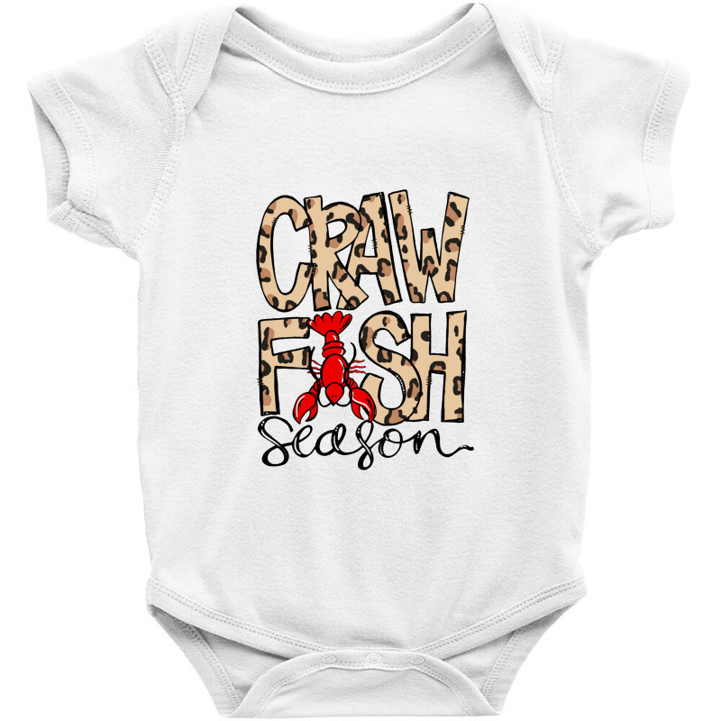 Craw Fish Season Leopard Print Love Crawfish Baby Bodysuit by labilsekali | Artistshot