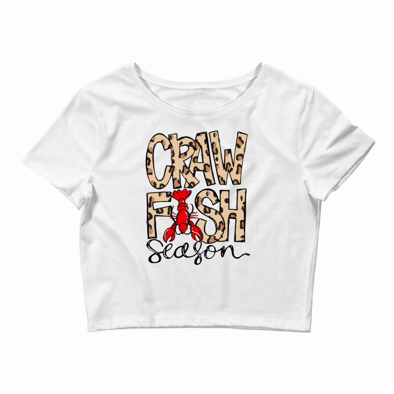 Craw Fish Season Leopard Print Love Crawfish Crop Top by labilsekali | Artistshot